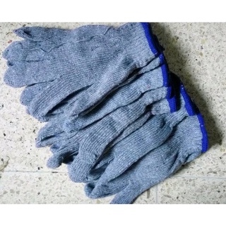 Venta al por menor 5 colores Super calidad GOSAVE gris algodón tela guantes para tejer