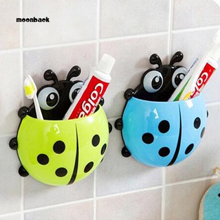 Mback_Ladybug soporte para cepillo de dientes de succión Ladybird pasta de dientes de pared ventosa conjuntos de baño