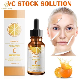 Puro vitamina C ácido hialurónico esencia Anti-envejecimiento reafirmante brillante cuidado de la piel líquido