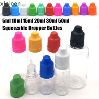 Xinleen colorido tapa botellas recargables ojos vacíos gotero gotero botellas DIY PET plástico cosmético contenedor exprimible herramientas de maquillaje botellas de muestra