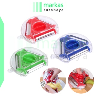 Markas - HL0209 3 en 1 pelador de frutas rallador 3 lados/pelador de frutas