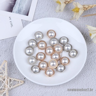 New2 10 pzas botones De Metal y perlas Para decoración De manualidades/Costura/álbum De recortes/Diy