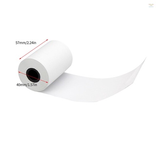 4 rollos de papel térmico de recibo 57x40mm/2.24x1.57in blanco rollo de papel térmico billete impresión transparente para caja registradora 58 mm pos impresora térmica de recibo