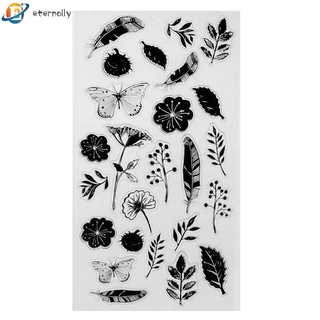 [venta caliente] hoja de flores transparente silicona sellos DIY sello álbum de recortes álbum decoración artesanía regalo (1)