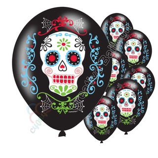 10pcs/set Day of the Dead Halloween Animal Skull Latex Balloon Children's Toy Birthday Party Decoration