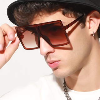 Nuevo retro big square rim gafas de sol de moda para hombres y mujeres simple hip hop gafas de sol de cara redonda versá