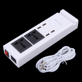 [Mobmotor] Home Office Use 4-Port USB Charger with 2-Port Outlet Power Strip