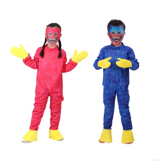 Jiro Poppy Playtime Chlidren Cosplay Disfraz Huggy Wuggy Onesie Con Máscara Guantes Decoración De Halloween Regalo Para Niños
