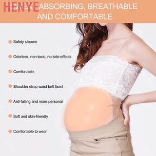 Henye falso embarazo vientre silicona Artificial embarazada barriga fotografía accesorios con correas