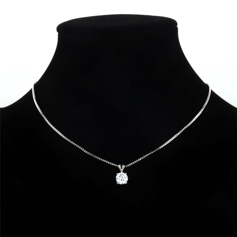【HW】8mm Shining Zircon Rhinestone Crystal Silver Chain Choker Necklace Women's Christmas Jewelry Gift