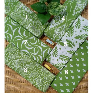Primis Fine Batik tela verde Pupus Color