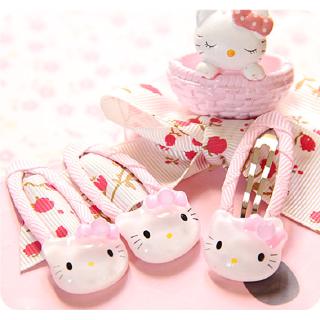 2 Unids/set Corea Clip De Pelo Hello Kitty Bebé Niñas Horquilla Moda Niños Accesorios Lindo De Dibujos Animados Princesa Headwear