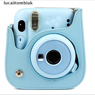 [lucai] Portable Camera Case Bag Holder PU Leather with ShoulderStrap for instax Mini 11 . (2)