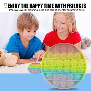 Luminoso juguete de descompresión de silicona empuje burbuja Fidget juguete de pensamiento de entrenamiento juego de rompecabezas para niños adultos