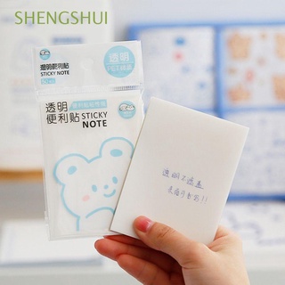 SHENGSHUI PET Sticky Note Paper Student Check List Transparent Memo Pad School Waterproof Office Supplies Planner Daily To Do Stationery Writing Pads