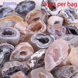 Benvdsg> 5 piezas Geodes Oco ágata cristales naturales Druzy mitades especímenes de cuarzo