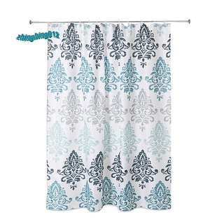 Cortina de ducha de poliéster impermeable estilo europeo luz de lujo baño cortina de ducha impermeable tela (1)