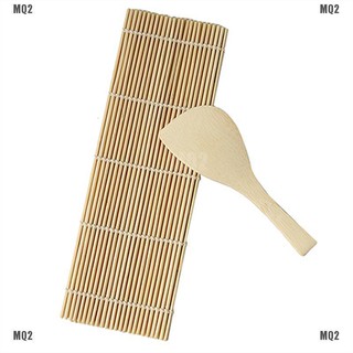 <MQ2> rodillo de bambú rodillo de bambú alfombrilla de bricolaje y una paleta de arroz