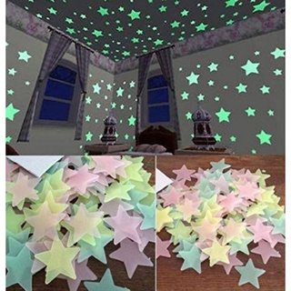 100 Estrellas Fluorescentes Neon (4)