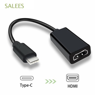SALEES USB C Type-C a HDMI TV convertidor adaptador Monitor AV 4K macho a Femal tipo C a HDMI Cable/Multicolor