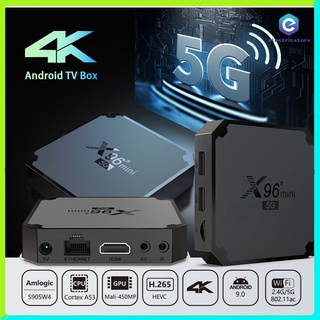 nuevo x96 mini 5g+2.4g wifi de doble frecuencia iptv top box android 9.0 1g 8g 2g 16g smart ip tv set