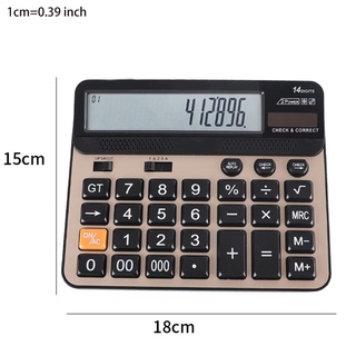 Calculadora electrónica De 14 Dígitos Calculadora De pantalla Grande Calculadora Para escuela/oficina (2)