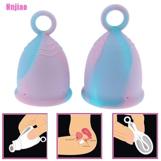 <Nnjiao> copas menstruales anillo de higiene femenina período de silicona taza suave reutilizable luna taza