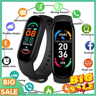 XIAOMI M6 Plus Smart Watch pulsera Bluetooth impermeable presión arterial frecuencia cardíaca Fitness digital calorie reloj Bluetooth reloj inteligente banda de pulsera Monitor Fitness deporte Tracker llamada Smartwatch IP67 pulsera impermeable