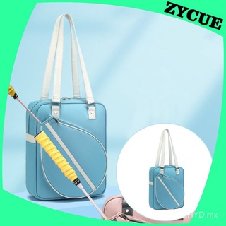 Auténtico En stock [ZYCUE] Large Tennis Racket Shoulder Bag Handbag Lightweight for Squash Racquet (3)