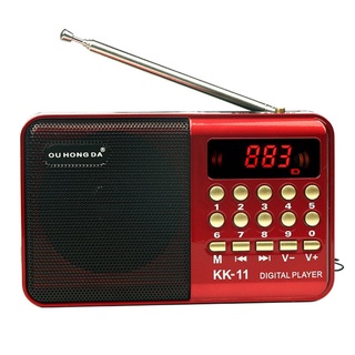 K11 ancianos mini radio MP3 tarjeta de ancianos multifunción radio portátil grabadora