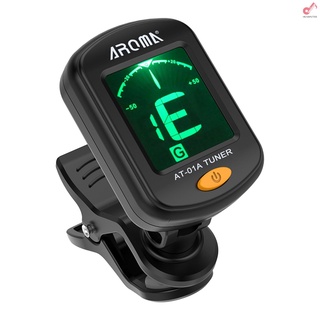HP AROMA AT-01A Rotatable Clip-on Tuner LCD Display for Chromatic Guitar Bass Ukulele Violin