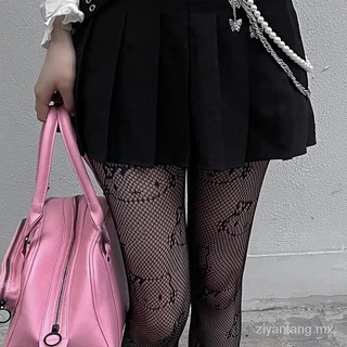 Cute Japanese Style Hello Kitty Black Silk Stockings Women's Anti-Snagging Thin Leggings Summer Fishnet SocksjkHot Girl (4)