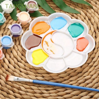 tangshang mini paleta de colores plástico suministros de pintura bandeja artista pequeño arte blanco alternativas acuarela pintura herramienta/multicolor