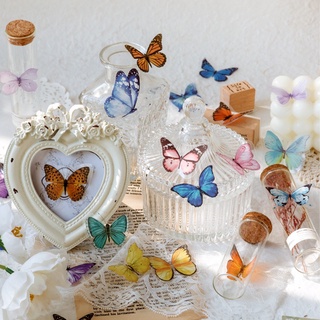 imoda 40 hojas PET mariposa DIY decoración pegatina