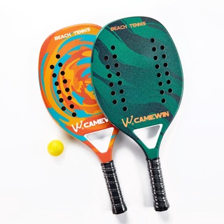 raquete Beach Tennis Professional Completa Carbon Paddle De EVA Macio Tênis Raqueta Com Saco Facial Adulto