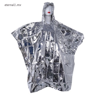 ETE1 Multi-functional Foil Poncho Raincoat Waterproof Outdoor Survive Rescue Blanket