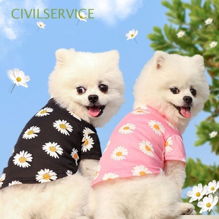 CIVILSERVICE Algodón Camisa de perro Suave Disfraz Ropa para mascotas Gato Ropa Verano Respirable Cachorro Linda Chaleco/Multicolor