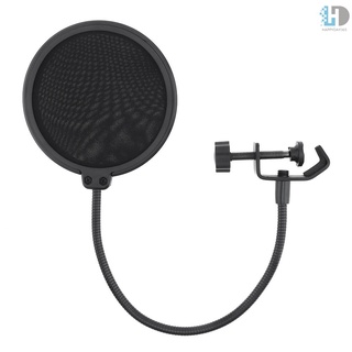 micrófono pop filtro de malla escudo micrófono soplado prevenir grabación a prueba de viento micrófono anti ruido red cubierta soporte voladizo