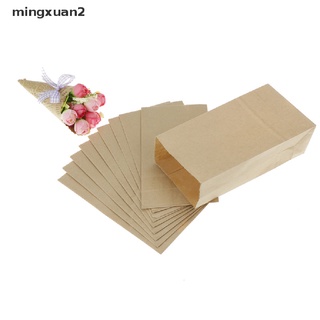mingxuan2 10 bolsas de papel kraft vintage marrón regalo comida pan caramelo fiesta bolsas mx