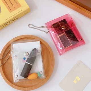 Twinkle PVC Jelly Mini bolsa de maquillaje/Mini lápiz labial Gitter tarjeta cartera (5)