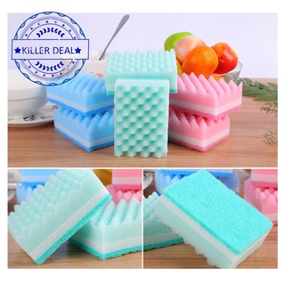 1pc esponjas de color onda, esponjas para lavar platos, esponjas para fregar cocina, limpieza Q2O6
