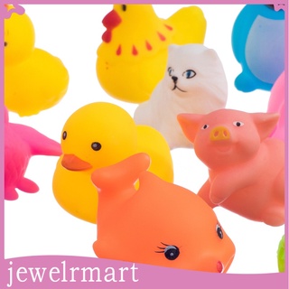 [jewelrmart] 13pcs bebé juguetes de baño chirriante de goma animal flotante agua niños juguete