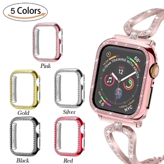 Diamond Case for Apple Watch Series 6 SE 5 4 3 2 1 iWatch 38 44 40 42 Mm Diamond PC Plated Crystal Protector Cover