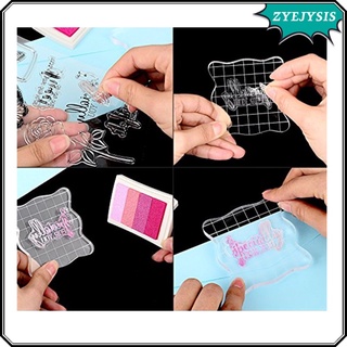 Acrylic Block Stamp Block Stamp Blocks Acrylic Blocks with / Without Grid Lines Stamp Block Punching Tools for