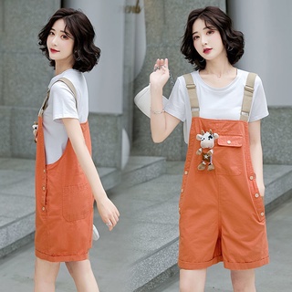 [listo stock] traje de mujer nuevo coreano strappy pantalones de moda suelto de una sola pieza pantalones cortos casual de dos piezas conjunto