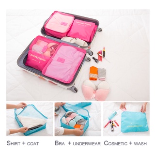 6pcs/ Set Travel Bags Clothes Underwear Shoes Organizer Home Storage Bag
