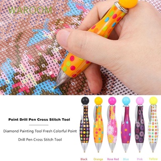 WAROOM Cute Point Drill Pen DIY Sewing Accessories Cross Stitch Embroidery Household Bowling Shape Crafts Diamond Painting/Multicolor