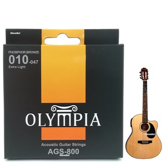 Cuerdas para Guitarra Electroacustica Olympia Calibres 10 Y 11 Bronce Mc