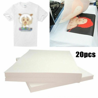 impresión de papel de transferencia de calor 297 * 210 mm 20pcs camiseta hoja de sublimación de tinte