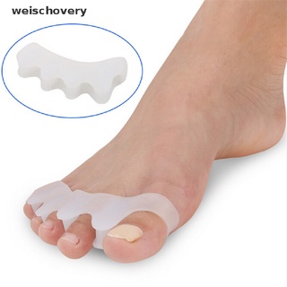 {weischovery} 1 par de separadores de dedos del pie de gel ortopédicos alinean los dedos correctos superpuestos hye